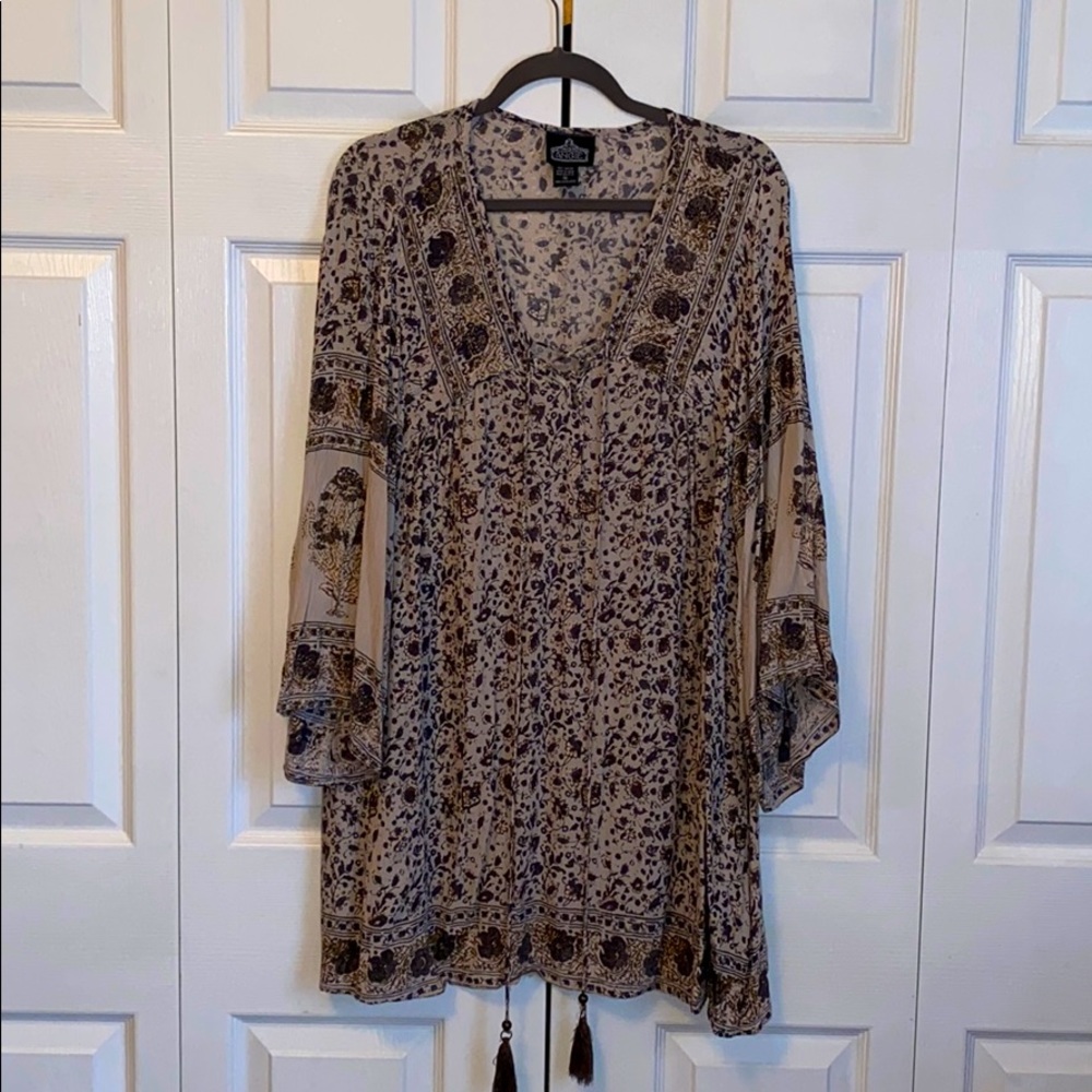 ANGIE tie neck shift dress